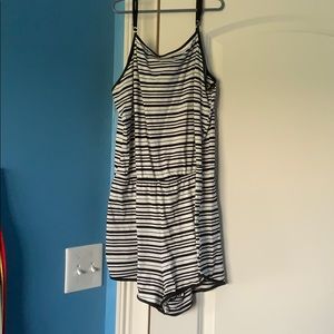 black/white striped mossimo romper